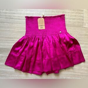 Natural Life Boho Hippie Fuchsia Hot Pink Magenta Mini Skort Shorts XS NWT